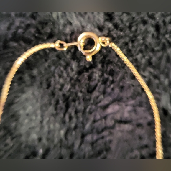 Vintage 50s 60s Era Gold Tone 16" Neclace With Simulated Pearl Accents - Picture 3 of 5